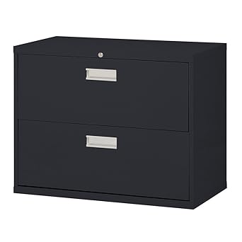 Amazon Com Sandusky 600 Lateral File Steel 2 Drawer Cabinet 36 Width X 28 3 8 Height X 19 1 4 Depth Black Industrial Scientific