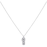 Jewels By Lux Sterling Silver Womens Flip Flop Fashion Charm Necklace