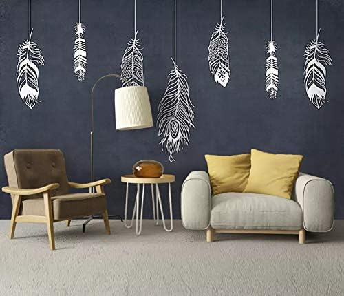 Wall Murals 3D Wallpaper Simple Hand Drawn Feather Lines 3D Wall Mural Living Room Sofa Tv Wall Bedroom Wallpaper
