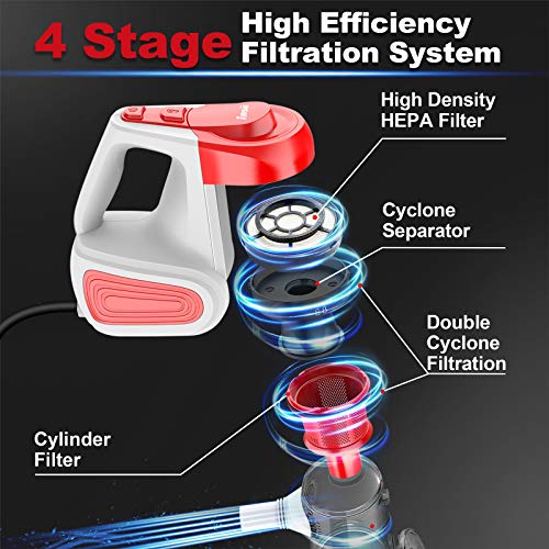 INSE Vacuum Cleaner, Corded Stick Vacuum, Handheld Vacuum, Powerful