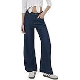 Myzellia Wide Leg Sweatpant Jeans Woman Pull on High Waisted Baggy Loose Trendy Denim Pants