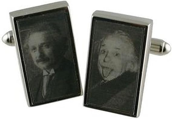 Amazon Co Jp カフリンクス Cufflinks アインシュタイン ジーニアス Cufflinks 対話式のワーキングレンチキュラー Cufflinks ギフトポーチを選択します 服 ファッション小物