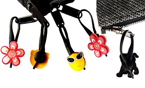AVIRGO 14 pcs Soft Zipper Pull Charms for Jacket Backpack Bag Pendant Set # 204 -3
