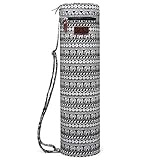 Yoga Mat Bag, Boence Full Zip Exercise Yoga Mat Sling Bag with Sturdy Canvas, Smooth Zippers, Adjustable Strap, Large Functional Storage Pockets - Fits Most Size Mats
