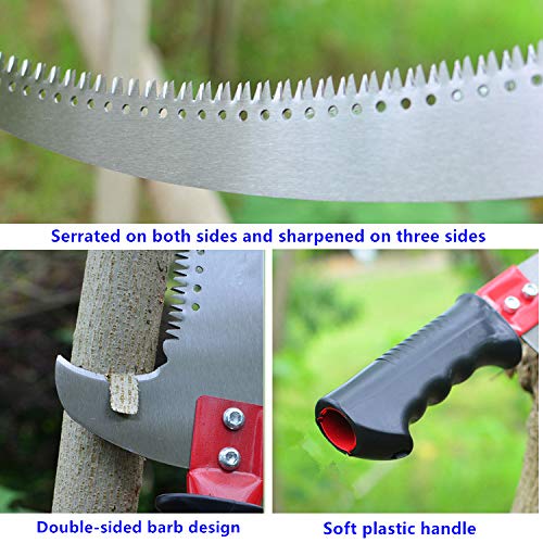 SANDEGOO Pole Saw，7.5 FT Pole saws for Tree Trimming Tree Trimmer Foot Pole Pruning Saw Extension bar Manually use The Extension bar Saw Tree Trimming bar splicable Limb Saw and Trimmer(7.5 FT) - Thumbnail 2
