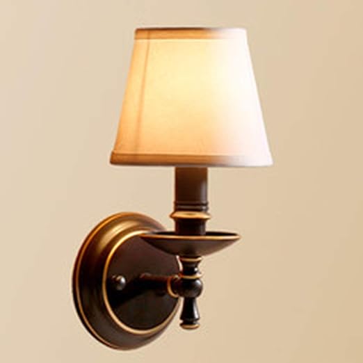 Lxsehn Aplique Led Americano Simple Arte De La Tela Casa Luces