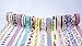 Aloha Washi Tape Set 16 Rolls of Decorative Masking Tape for Bullet Journals, Day Planners, Gift Wrapping and DIY Scrapbooking