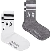 Armani Exchange mens Logo Crew Socks 2 Pack