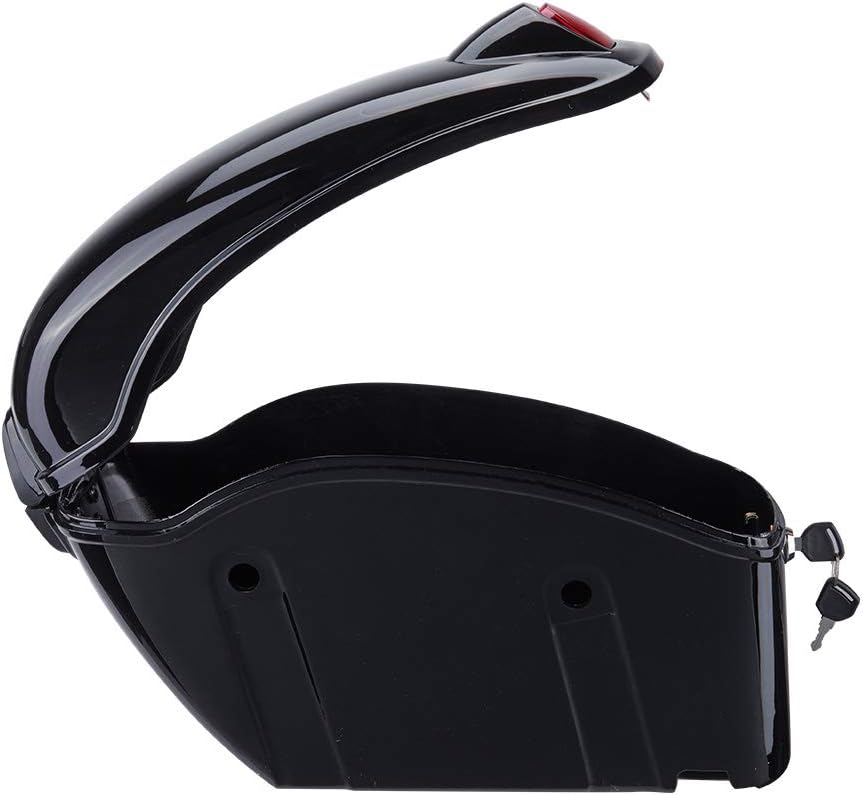Motorcycle Hard Saddlebags, Motorcycle Saddle Bags with Turn Signal, Compatible with Softail Shadow Vulcan Vstar Boulevard with Mounting Kits, Universal, Black: Automotive