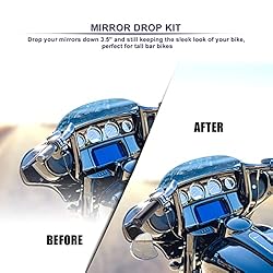 Sresk Motorcycle Mirror Drop Bracket Adapter Rear