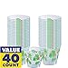 Multicolored Christmas Holly Plastic Cups, 9 Oz., 40 Ct.