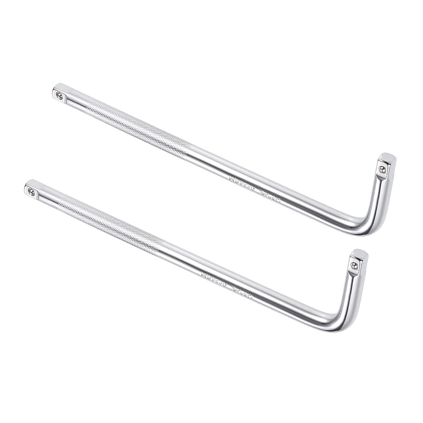 Kozelo 2pcs Breaker Bar - [3/8 Inch Drive] L Shape Socket Wrench Extension for Car Mechanical Equipment Repair Use, CR-V Steel