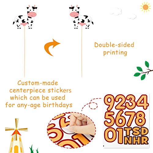 3 Birthday+Centerpiece+Animals+Decorations+Barnyard