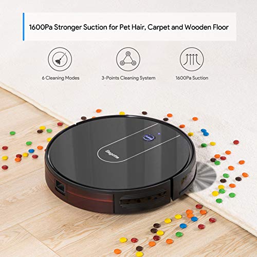 Bagotte BG700 Robot Vacuum, WiFi Robotic Vacuum Cleaner with Mop, 2.7" Thin, Strong Suction