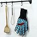 Menhoud 932°F Oven Mitts Heat Resistant BBQ Gloves – Silicone Cooking & Grilling Gloves – 14