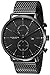 Akribos XXIV Men's AK685 Swiss Quartz Movement Watch with Round Dial - Date, Month and 24-Hour SubdialsStainless Steel Bracelet (Black)