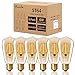 Dimmable Vintage Edison LED Light Bulb, KEDSUM 6W ST64 Edison Bulbs, 2200K Warm White, 350LM, 8 LED Filament Save Energy, Gold Plated Glass and E26 Nickel Plated Shell Base, 60W Equivalent