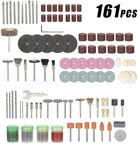 161pcs 1/8 Inch Mini Drill Rotary Tool Accessories Set Grinding Carving Polishing Cleaning Drill Bit Kit Set