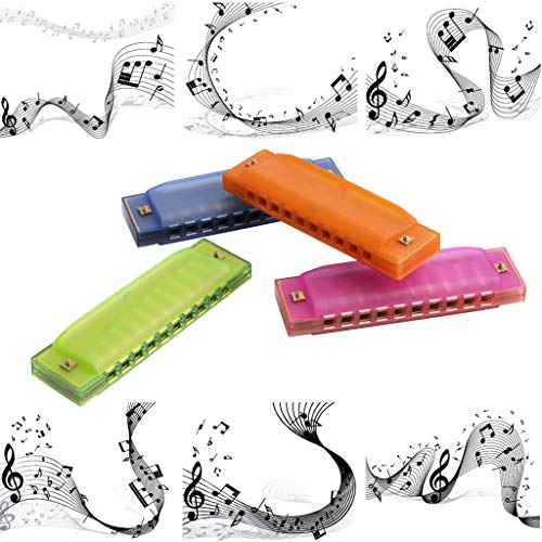 Yuuups 10 Holes Diatonic Blues Harp Harmonica Key Of C Translucent Gifts With Case