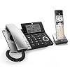 AT&T CL84107 DECT 6.0 Expandable Corded/Cordless Phone with Smart Call Blocker, Black/Silver with 1 Handset