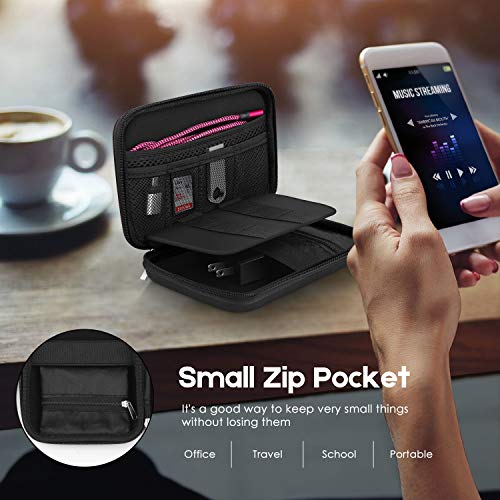 EVISTR Small Electronic Organizer Portable Storage Hard EVA Bag Universal Travel Electronics Accessories Protective Bag for Cable, Hard Drives, Tech Gears, SD Card, USB, Phone Accessories And More