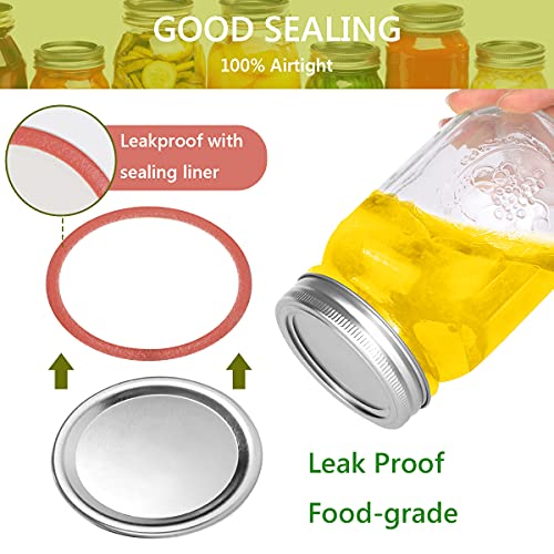Regular Mouth Canning Lids and Rings Gusoul 50 Count Mason Jar Lids