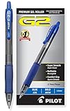PILOT G2 Premium Refillable & Retractable Rolling Ball Gel Pens, Bold Point, Blue Ink, 12 Count (31257)