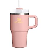STANLEY Quencher H2.0 Tumbler with Handle and Straw 20 oz | Flowstate 3-Position Lid | Cup Holder Compatible for Travel | Insulated Stainless Steel Cup | BPA-Free | Peach Rose