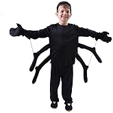 KIMI HOUSE Spider Costume for Kids, Perfect for Halloween, Animal Dress up Party, Black,3-14Year