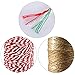 Resinta 3 Rolls Christmas Twine Cotton String Natural Jute Twine for Christmas Gift Wrapping DIY Arts Crafts 984 Feet Totally