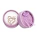 Double V-shape Ocean Wave Ring Cubic Zirconia Rose Gold