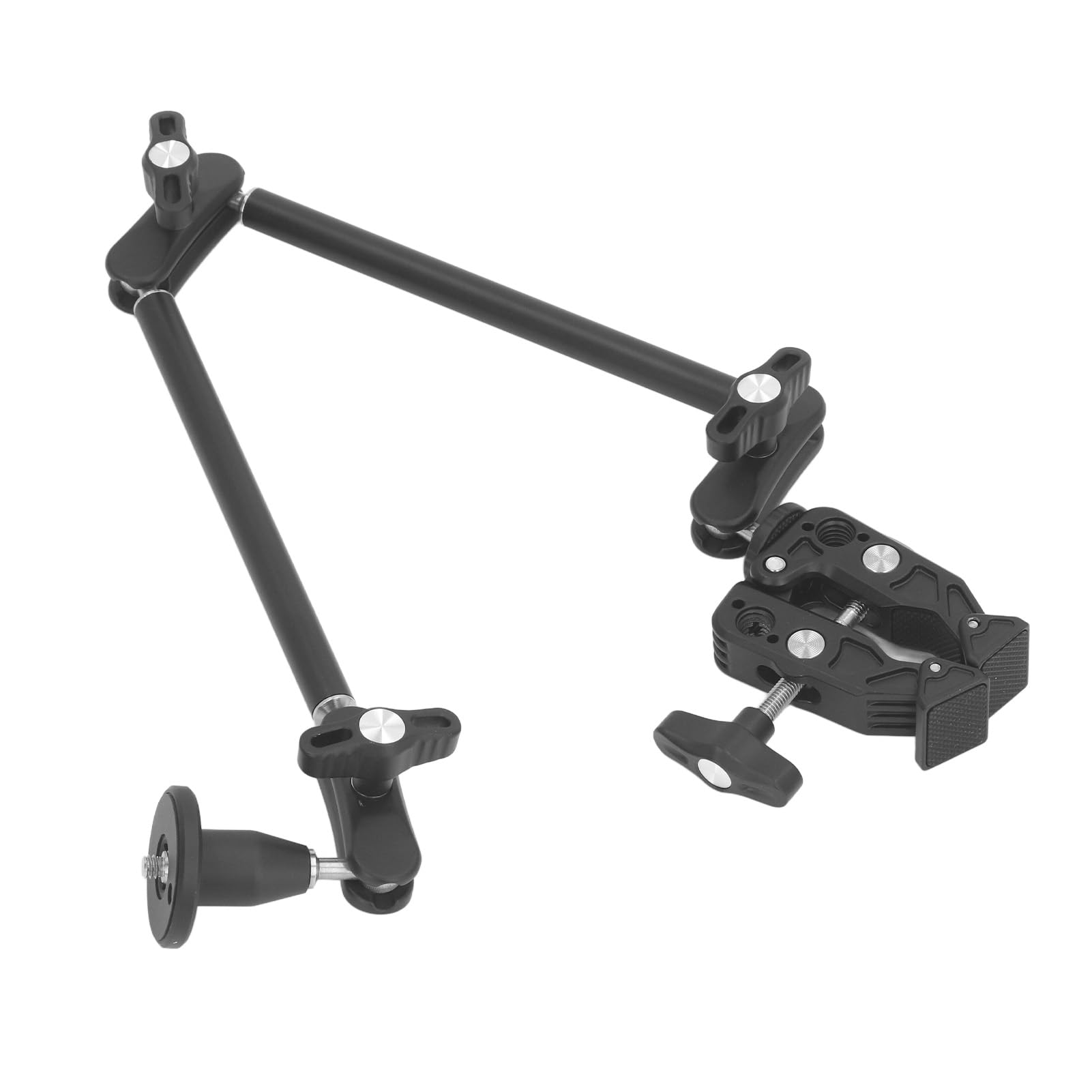 22.4inch Adjustable Articulating Magic Arm, Clamp with 1/4in and 3/8in Thread, Magic Arm Camera Mount, 360 Degree Rotation Cell Phone Holder for Microphone Vlogging