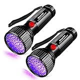 51 LED UV Flashlight Pet Urine Stain Detector 2 Pack - Morpilot Upgrade Best 395nm Ultraviolet Blacklight for Detect Bed Bug Dog Urine Stain Scorpion
