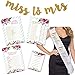Floral Bridal Shower Games - Bundle With Gold Glitter Banner | 50 Advice for the Bride Cards | 50 He Said She Said | 50 How Well do you Know the Bride | 50 Emoji Pictionary