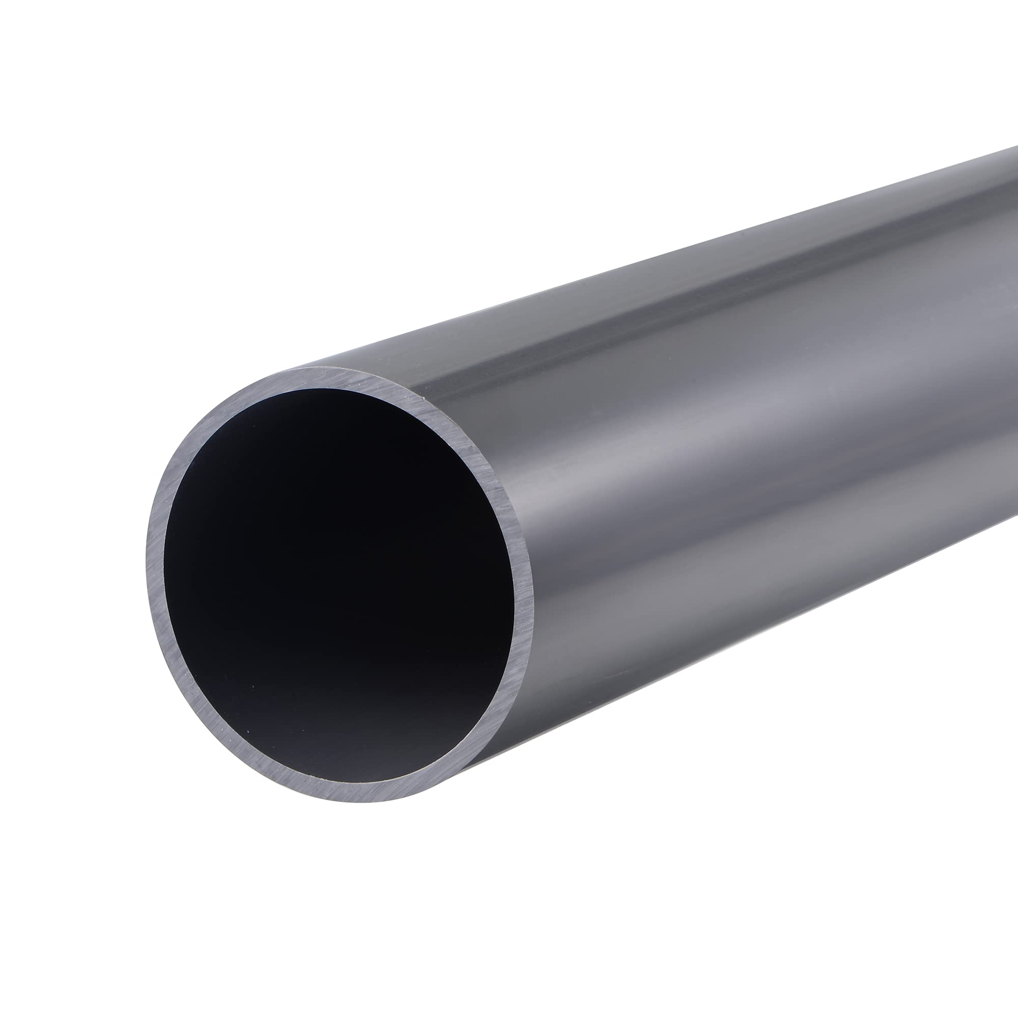 sourcing map PVC Rigid Tube Round Pipe Hardware Tubing 67.8mm ID 75mm OD 0.35m Light Grey High Impact for Water Pipe,Crafts