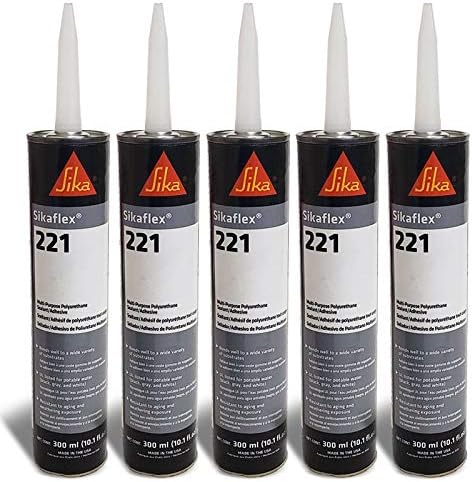 UrMarketOutlet 5X Sika Sikaflex 221 Industrial/Repair Sealant Sealer 300ML/Polyurethane/Gray