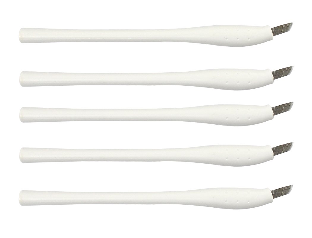 Xiaoyu 5PCS Disposable Microblading Manual Pen with Needle Semi-permanent Makeup, F18 Needles