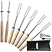 Premium Marshmallow Roasting Sticks Set of 7 Colorful 32-Inch Telescopic by Nature Comport – Ideal for Campfire Hot Dogs, Meat & Candy Treats – Bonus Survival Kit Gadget Included