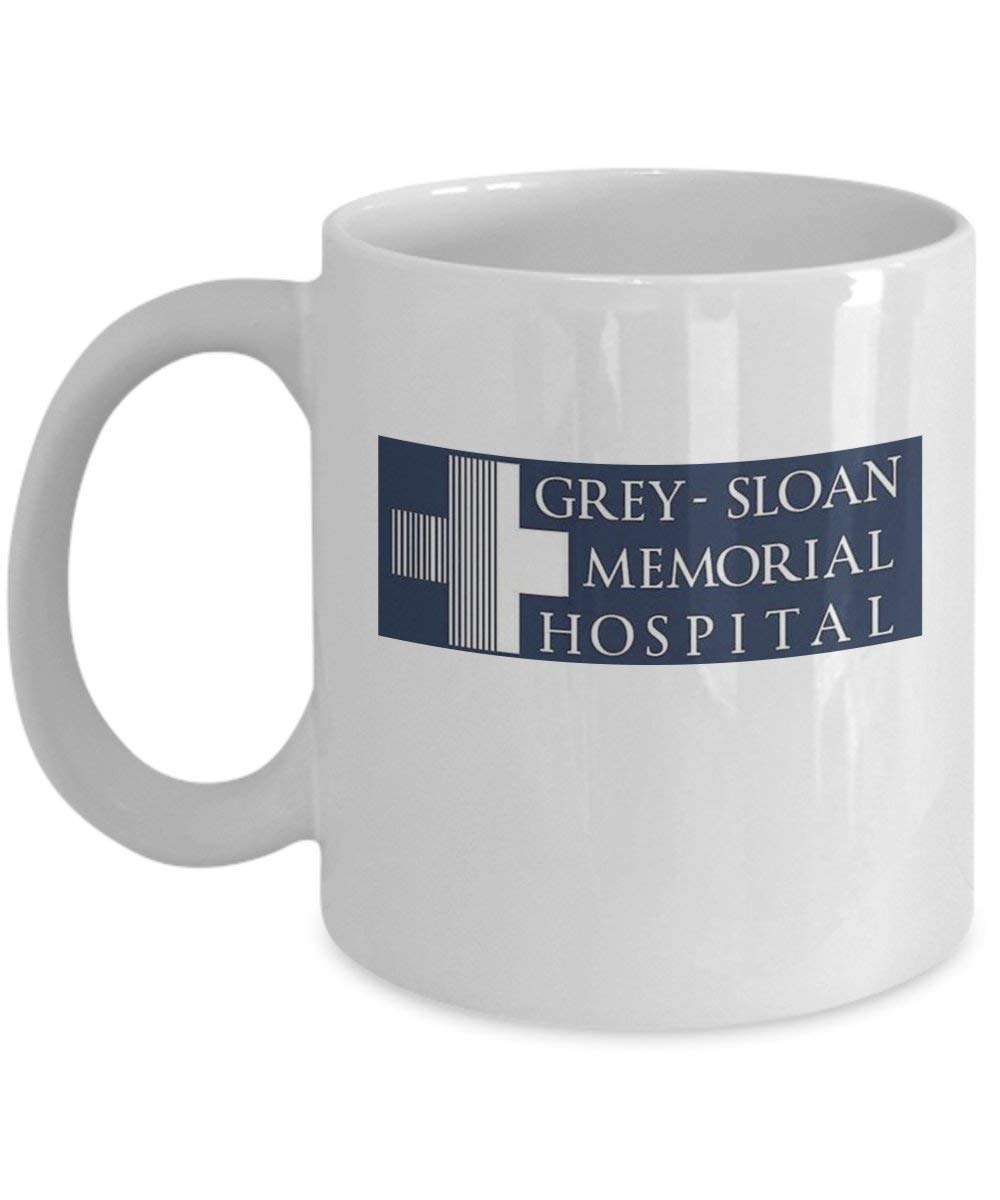 Coffee Mug for Best Gifts Grey + Sloan Memorial Coffee Mug Cup (White) Greys Anatomy Gifts Merchandise Accessories Shirt Scrubs Poster Sticker Pin Vinyl Decal Artwork Deco