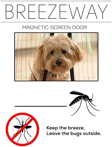 Magnetic Screen Door with Full Frame Velcro - 40" X 83" - Perfect for Pet Owners