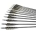 Narchery Carbon Hunting Arrows, 31 Inch Bow and Arrows with Removeable Tips, 350 Spine Practice Arrows for Recurve Bow, Compound Bow, Long Bow (12 Pcs)