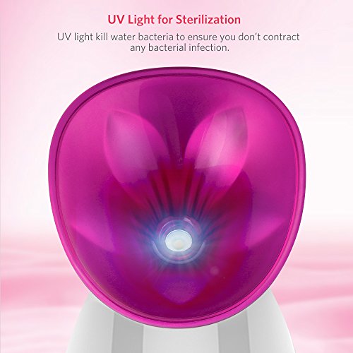 Nano Ionic Facial Steamer, Moisturizing Cleansing Pores Hot Mist Face Steamer Sprayer Home Sauna SPA System Skin Care Facial Atomizer Facial Hydration System Nano Sprayer, Waterless Auto Shut-off