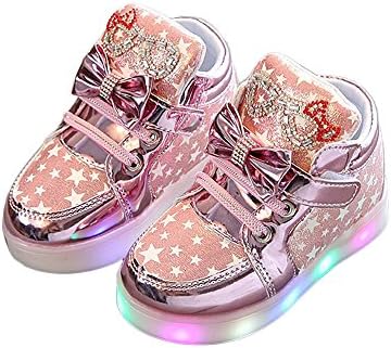 TRENDINAO Fashion Kids Child Girls Sneakers Star Luminous Colorful Light Martin Shoes