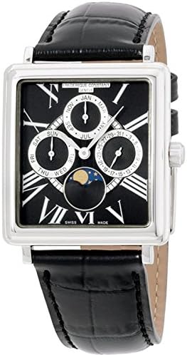 Frederique Constant Black Dial Black Leather Strap Men's Watch FC265BS3C6