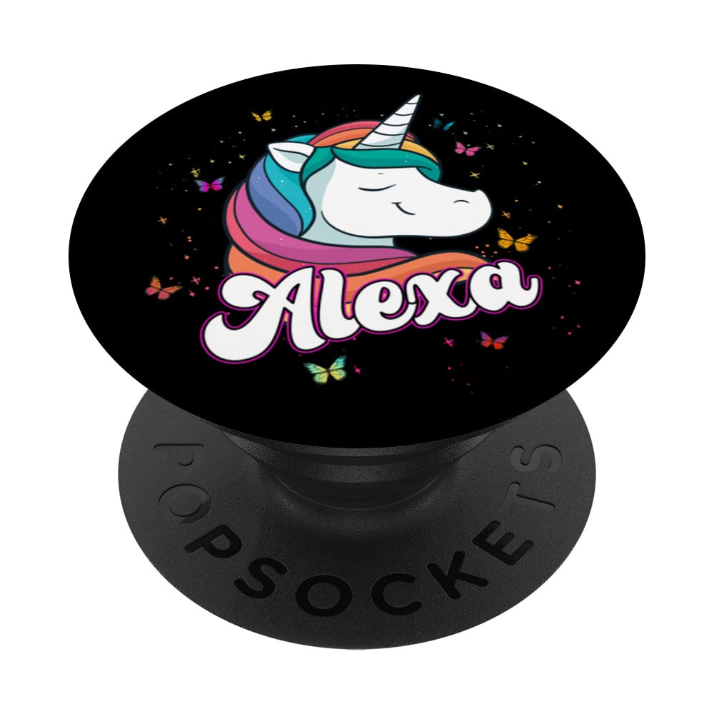 ALEXA - Adorable girl name with beautiful Unicorn PopSockets Swappable PopGrip