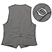 Zicac Mens Top Designed Casual Slim Fit Skinny Dress Vest Waistcoat Gray