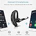 NEXGADGET Bluetooth Headset, V4.2 Wireless Bluetooth Earpiece Hands Free with Dual Microphones & Mute Switch, Wind Noise Cancelling Headphones for Business/Driver/Trucker (Black)