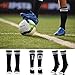 Colorfox Number Socks, Custom Teen Team Number Sports Mid Calf Crew Socks for Boys Girls 1 Pair Black