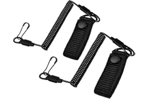 Tactical Anti-Lost Elastic Lanyard Military Spring Rope Safety Strap Gun Holders Rope for Key Ring Chain Flashlight Hunting A