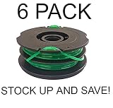 YourStoreFront 6 Pack Dual Line Trimmer Spool for Black & Decker DF-080-BKP